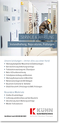Flyer Service-Wartung
