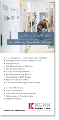 Flyer Service-Wartung
